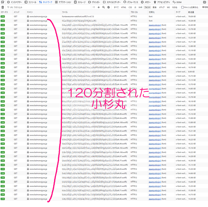 120分割された小杉丸