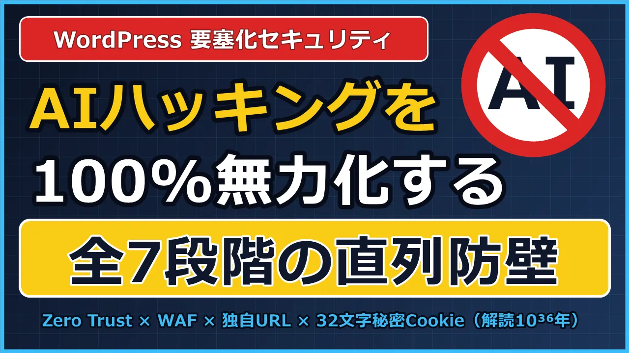 AIハッキングを100％無力化する、全7段階の直列防壁